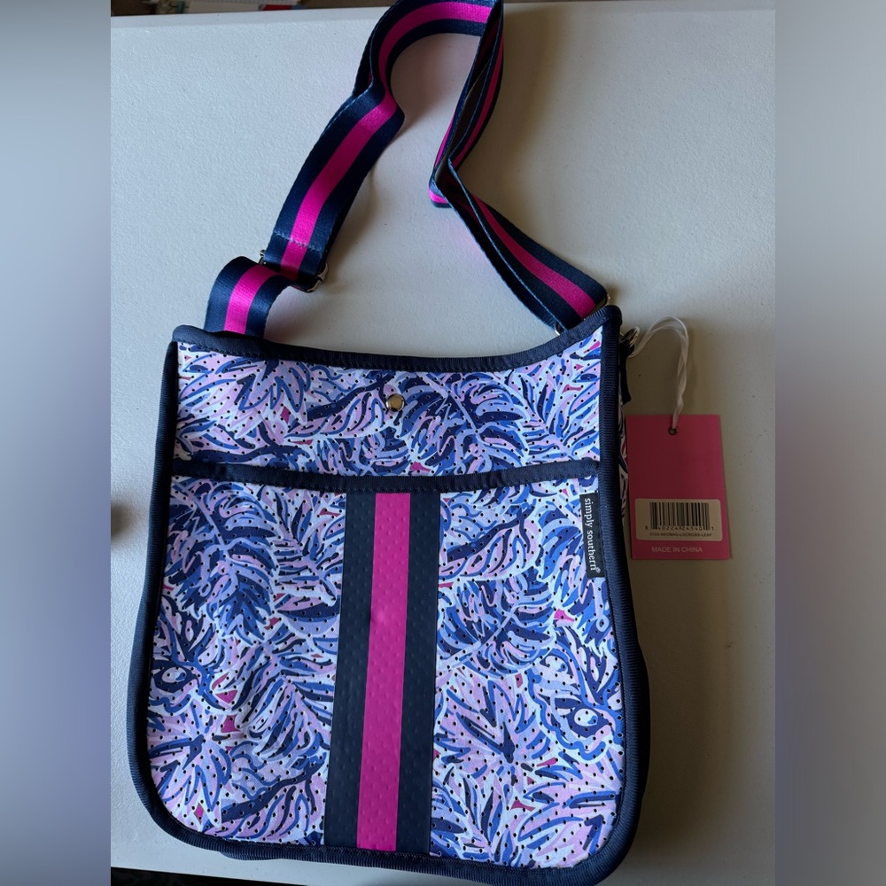 NWT Simply Southern Neobag-LgCross-Leaf